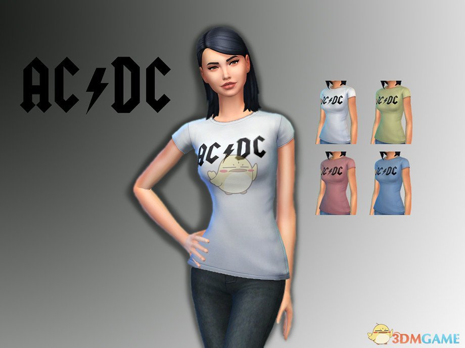 《模拟人生4》AC/DC短袖MOD