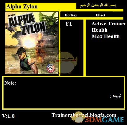 《Alpha Zylon》v1.0无限生命修改器[Abolfazl]