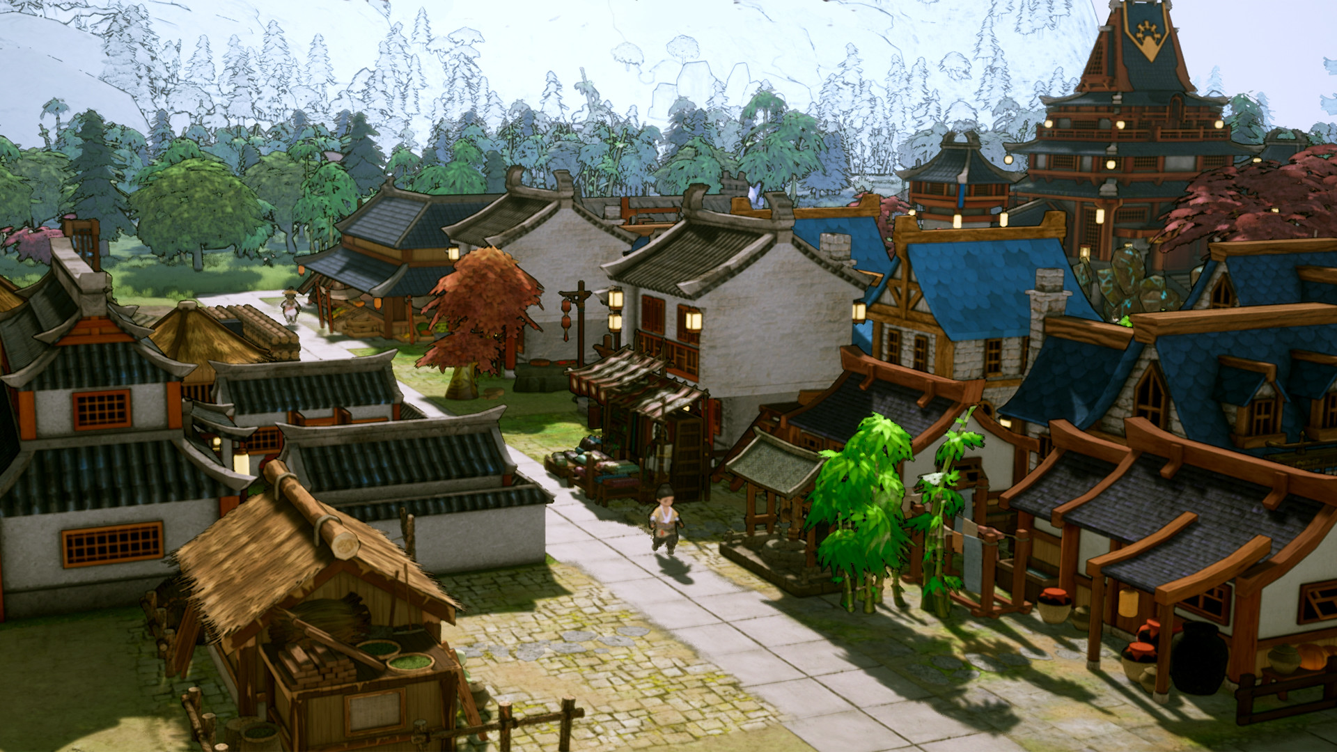 国风模拟经营《天神镇物语》上架Steam 今年3月发售