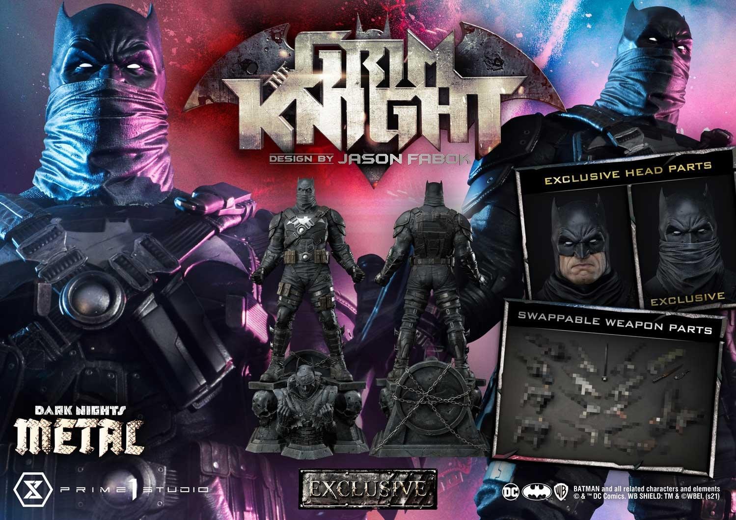 P1S《黑暗之夜：金属》残酷骑士蝙蝠侠雕像 售价1249美元起