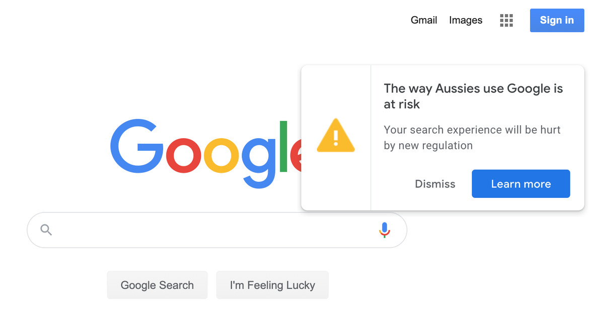 不满澳大利亚新规 谷歌威胁澳政府将退出澳大利亚