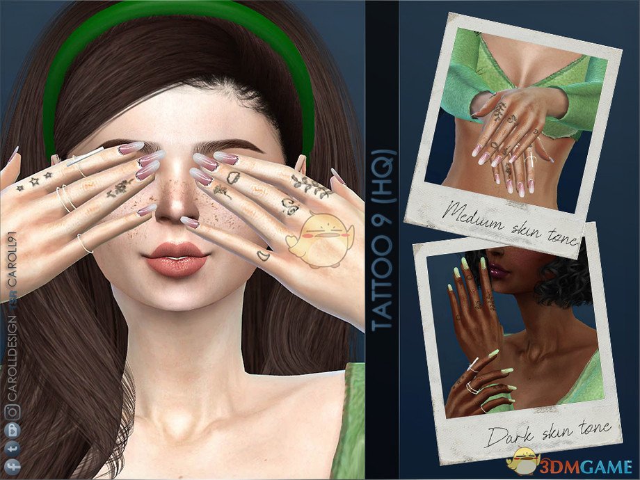 《模拟人生4》女性美丽手指纹身MOD