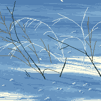 《Wallpaper Engine》严寒雪地树枝像素风动态壁纸