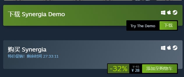 赛专朋克风《协同效应》Steam史低促销 仅卖28元