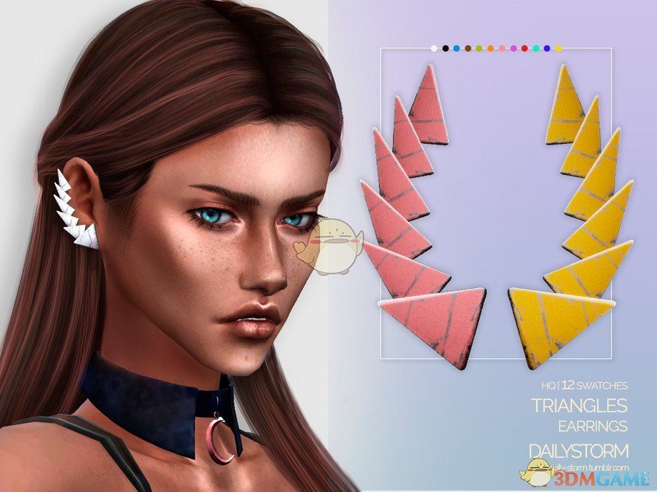 《模拟人生4》女性的三角形耳环MOD