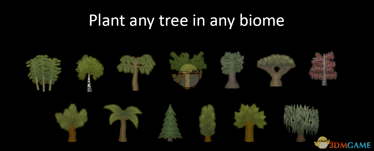 《边缘世界》在任何生物群落中种植所有树木v1.2 MOD