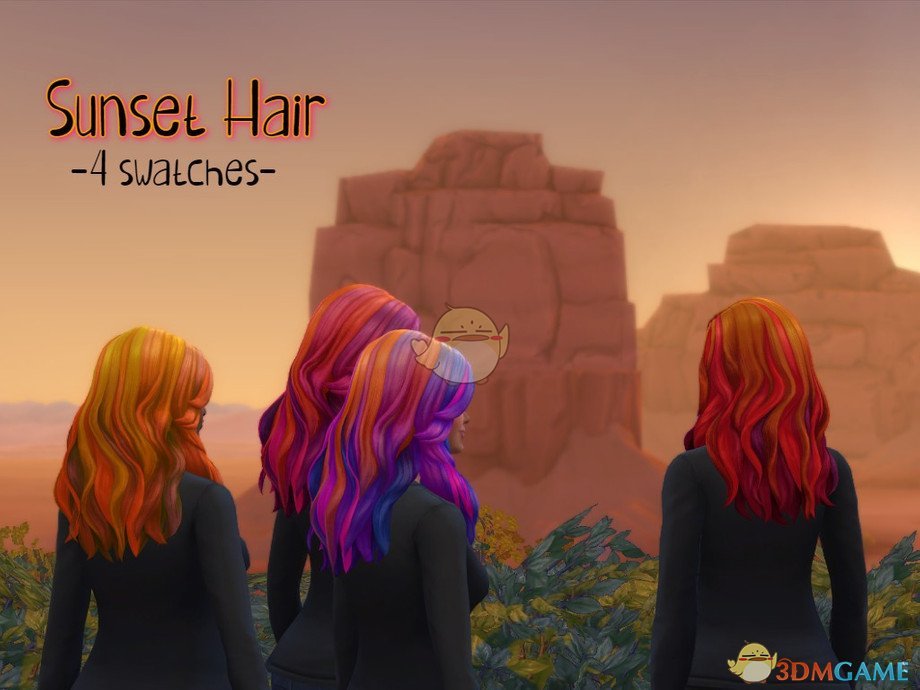 《模拟人生4》女性美丽的彩色头发MOD