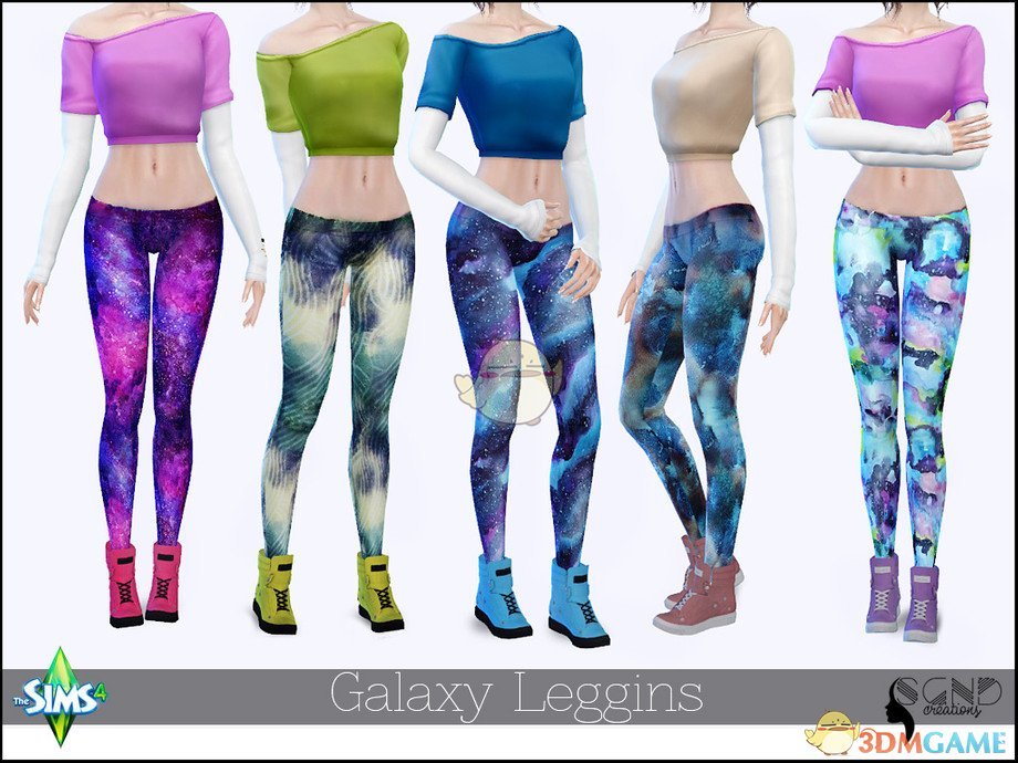 《模拟人生4》女性的银河图案长裤MOD