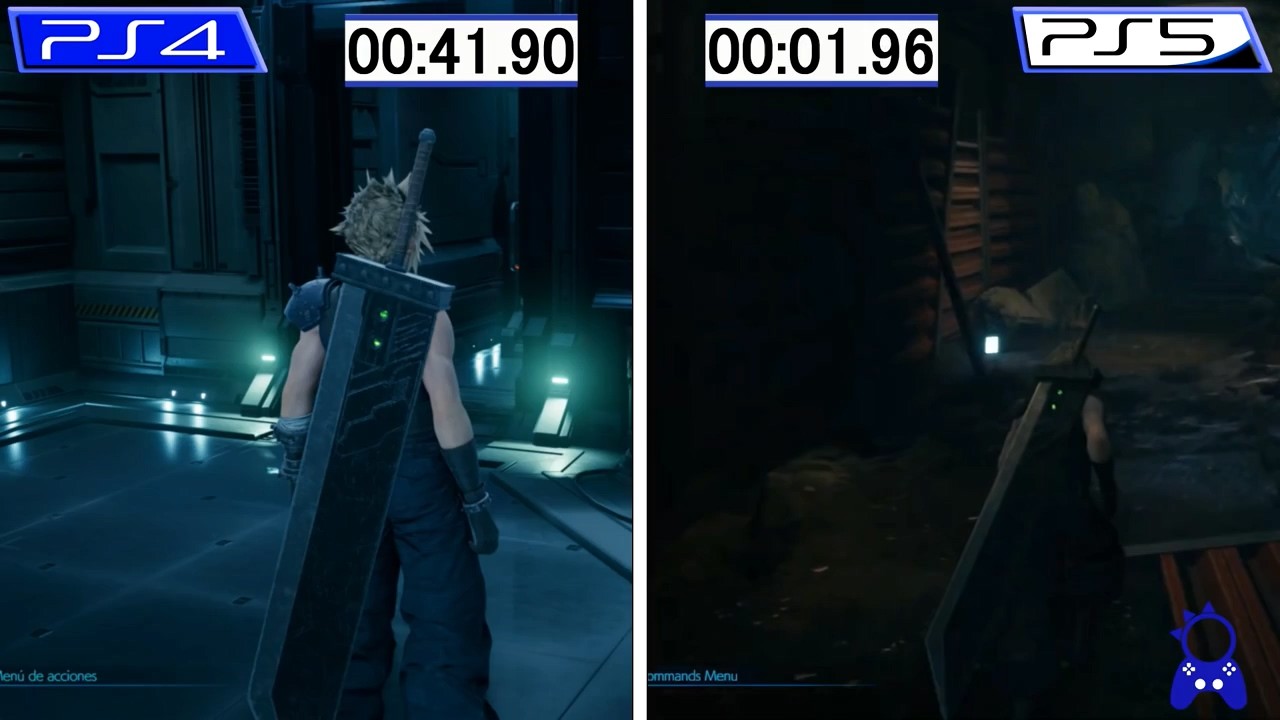 《最终幻想7：重制版》PS4和PS5版对比视频 PS5加载超快