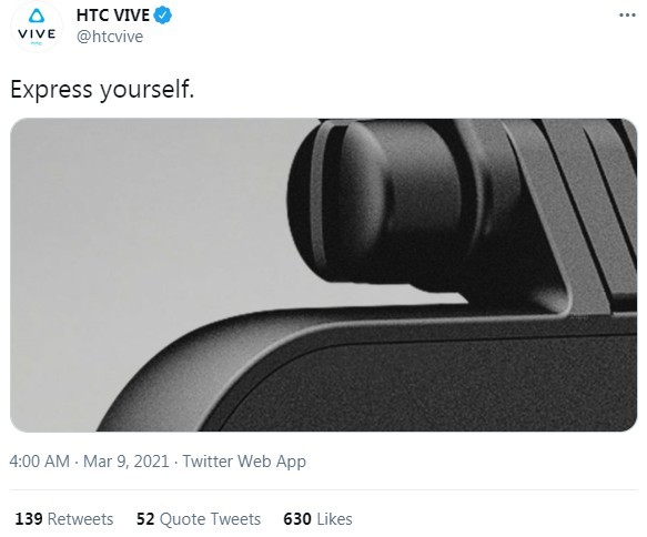 HTC晒出疑似新一代VR眼镜VIVE新图 或暗示3月10日公开