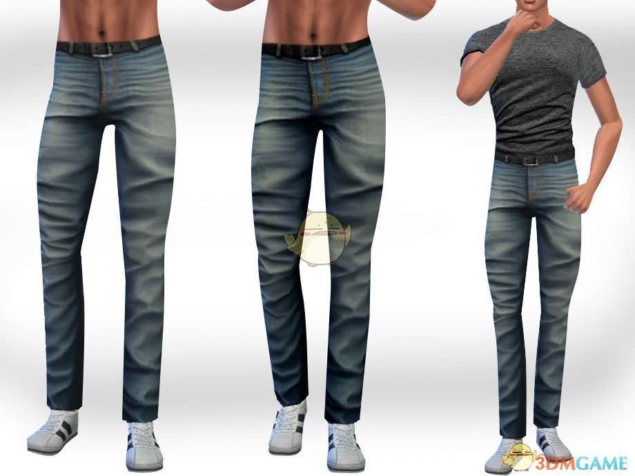 《模拟人生4》直筒的男士牛仔裤MOD