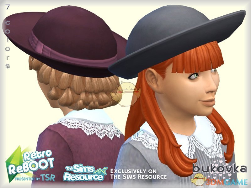 《模拟人生4》小女孩复古帽子MOD