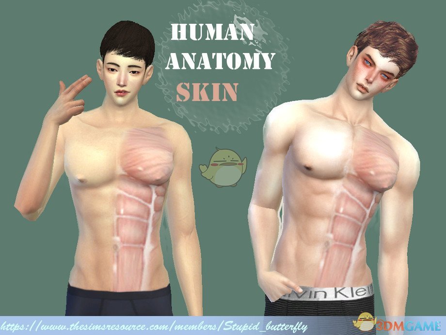 《模拟人生4》人体解剖皮肤MOD