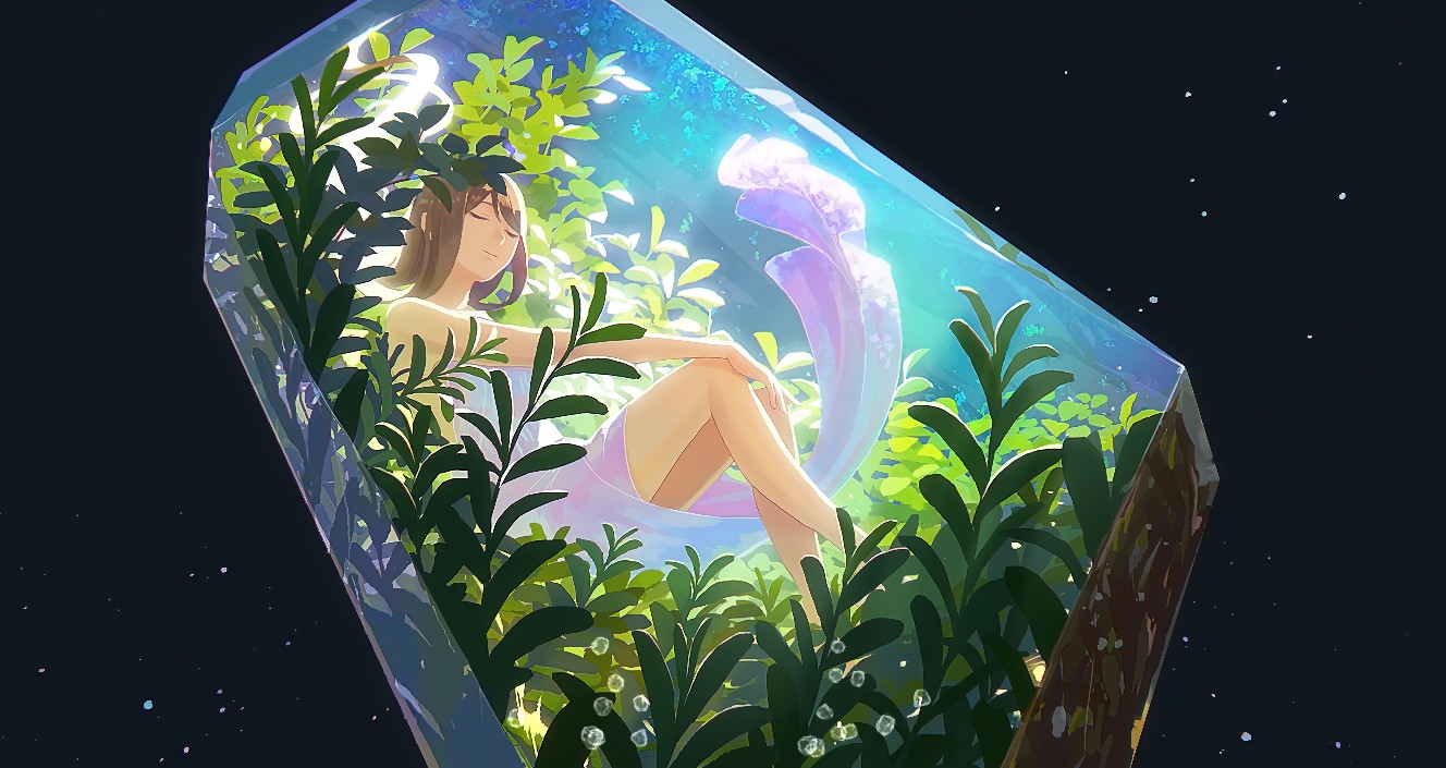 《Wallpaper Engine》瓶中女神精美动漫动态壁纸