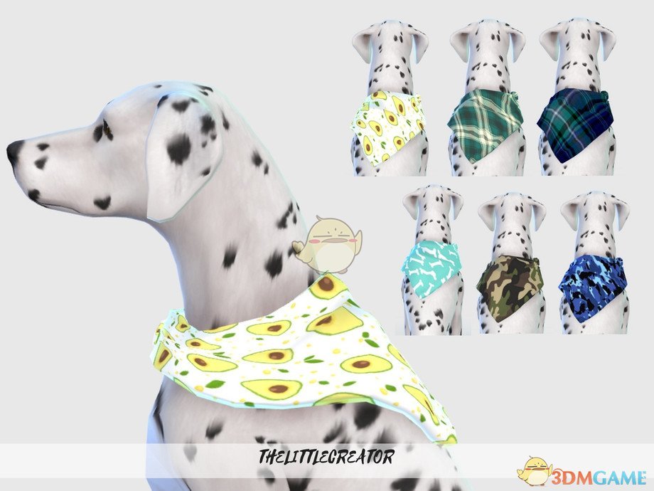《模拟人生4》小狗的多彩围巾MOD