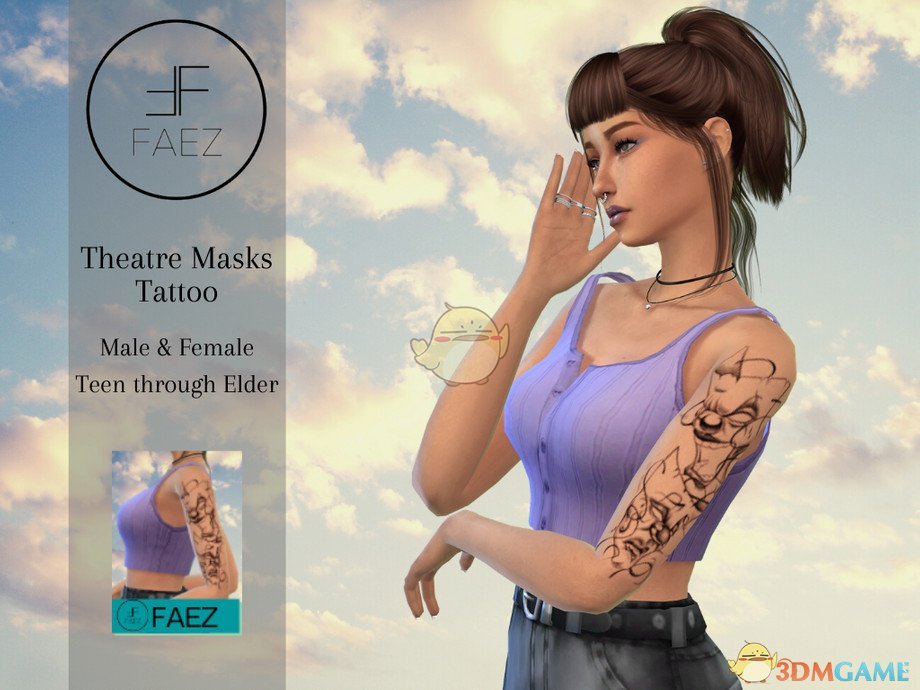 《模拟人生4》面具纹身MOD