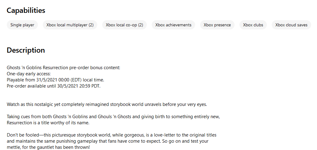 《经典回归 魔界村》预计6月1日登陆PS4、Xbox One与PC
