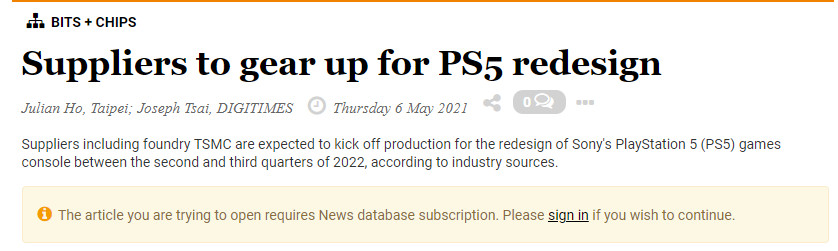 传索尼将推重新设计的PS5 采用AMD 6纳米CPU