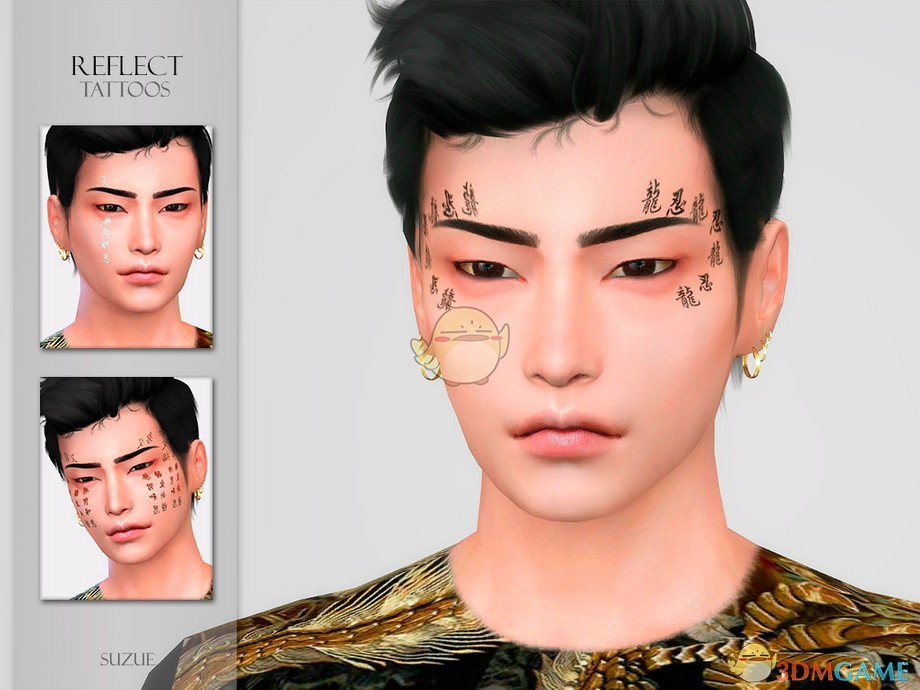 《模拟人生4》中文字脸部纹身MOD