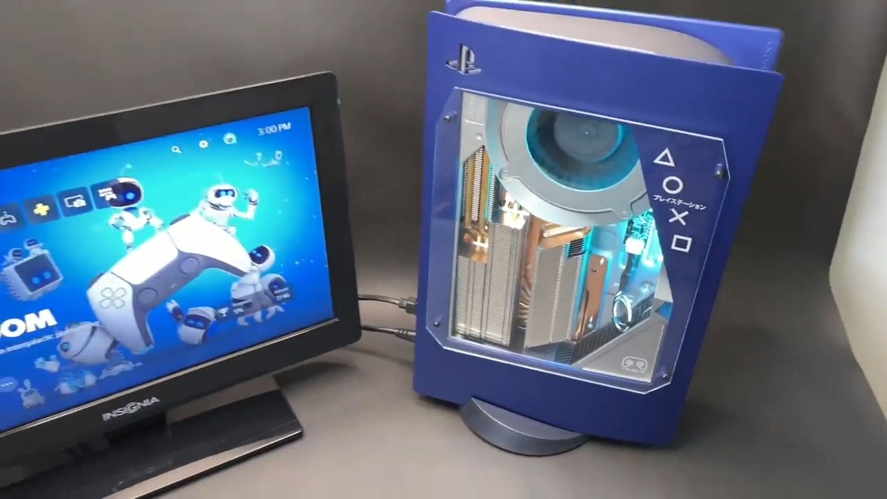 国外玩家改造PS5：玻璃测透、外加RGB灯