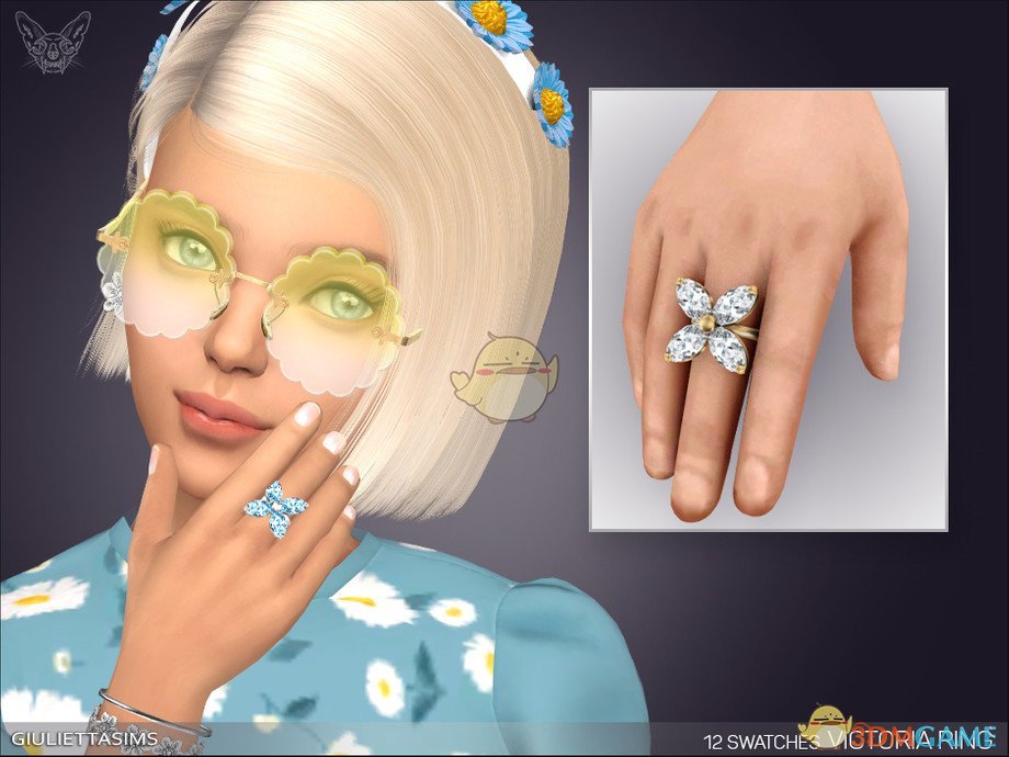 《模拟人生4》钻石花朵戒指MOD