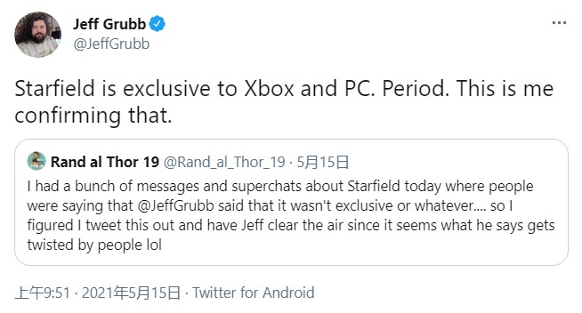 知名记者称：《星空》已确认是Xbox/PC独占