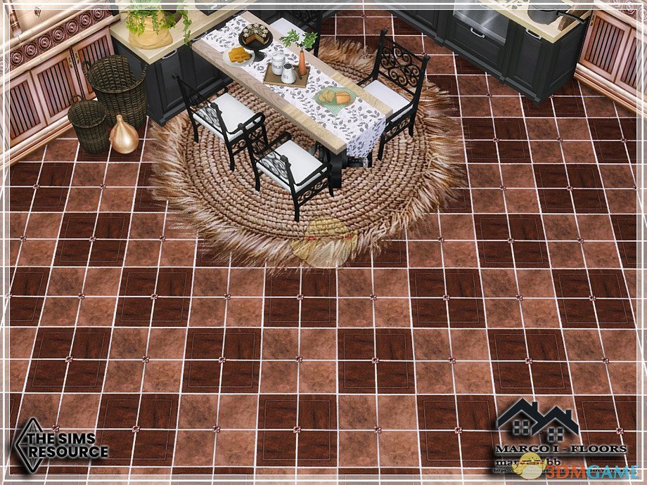 《模拟人生4》复古的瓷砖墙面和地板MOD