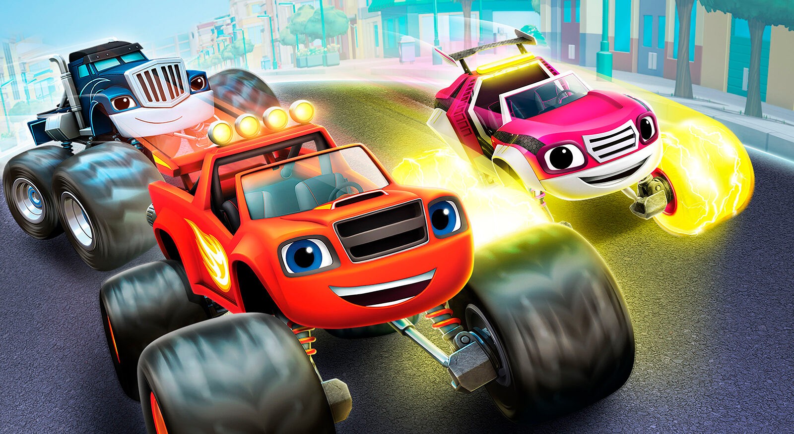 低幼儿童赛车竞速游戏《烈焰与怪物卡车：Axle城车手》10月发售