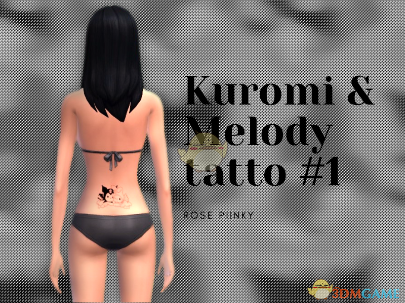 《模拟人生4》Kuromi＆Melody可爱纹身MOD