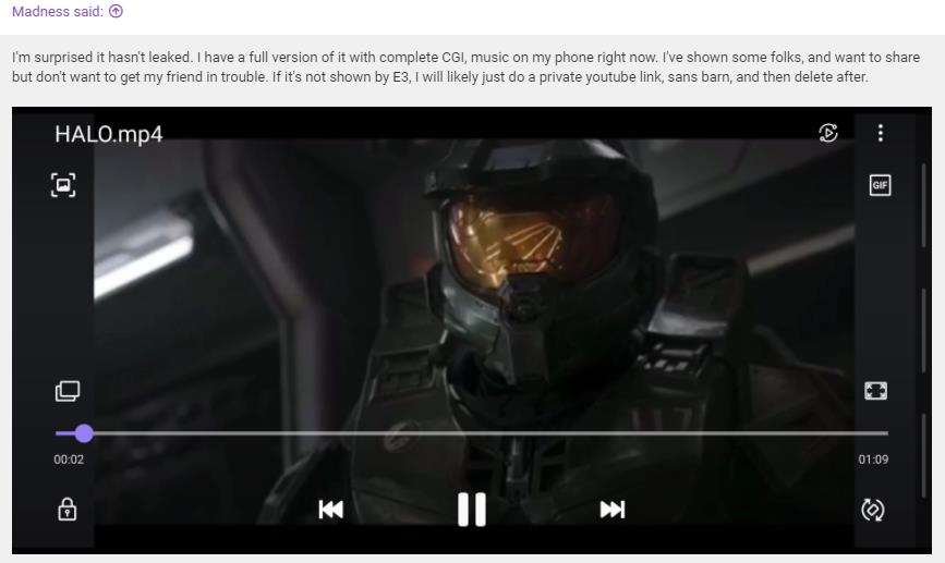 《光环：无限》“预告片”泄露 可能会在E3上发布
