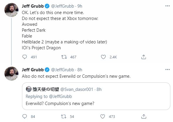 知名记者Jeff Grubb发推：这些游戏不会在E3上发布