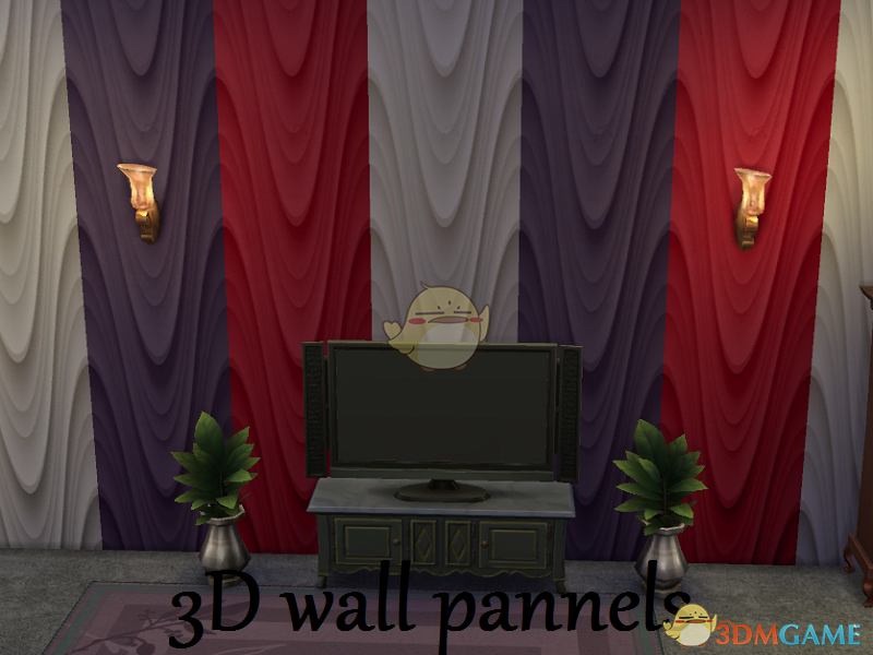 《模拟人生4》复古的3D墙面MOD