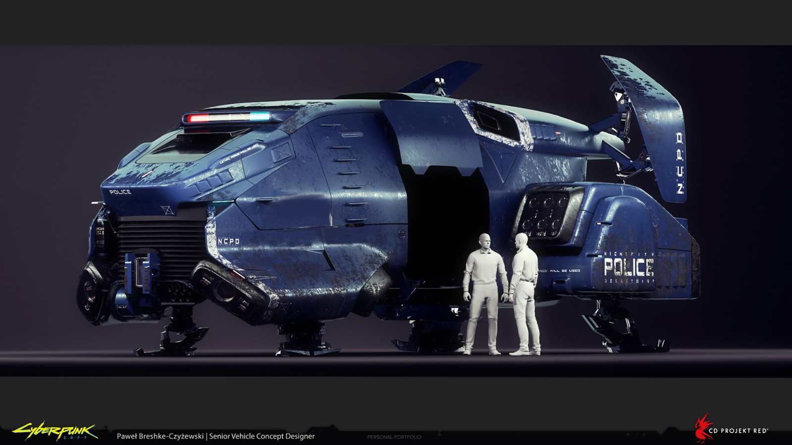 《赛博朋克2077》新概念图 展示未曾出现的军用飞行器