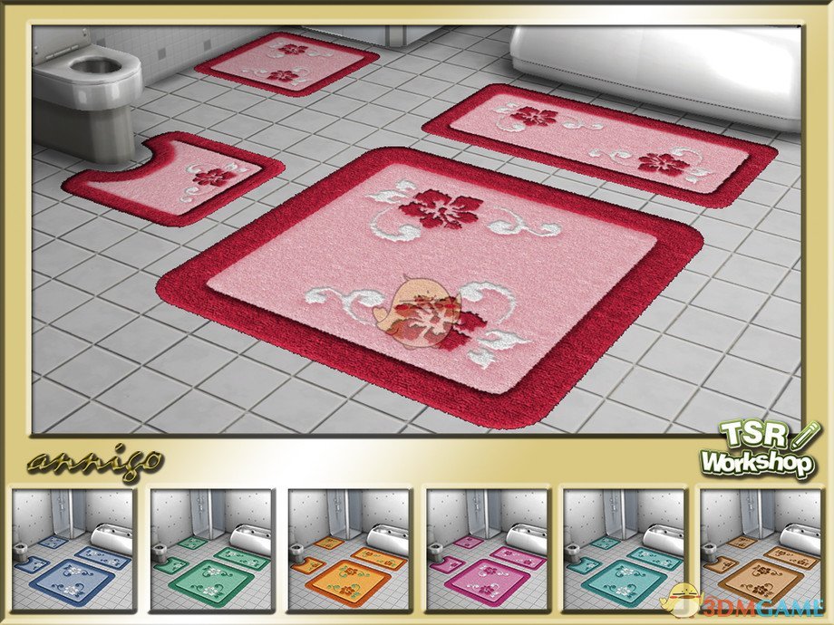 《模拟人生4》精致浴室地毯MOD