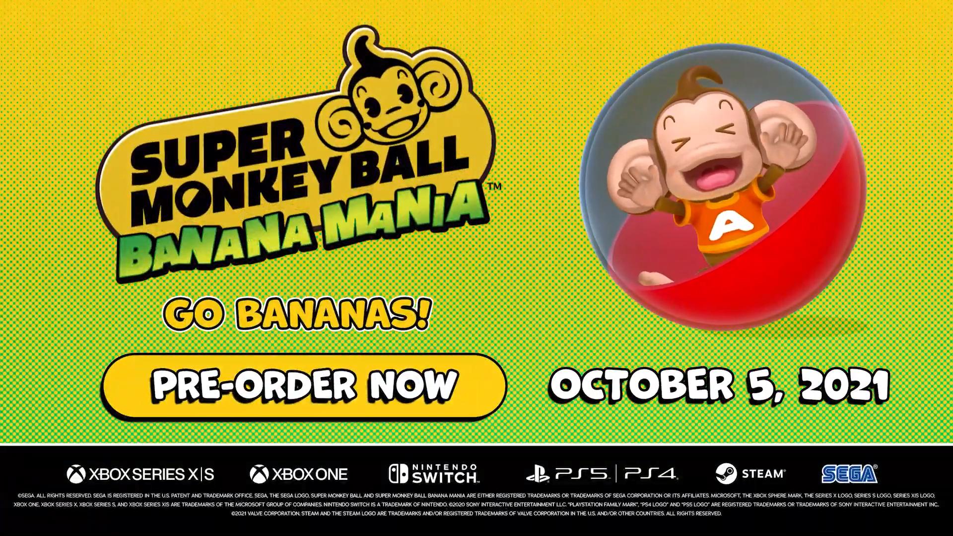 《超级猴子球：香蕉狂欢》新预告片 展示重制关卡地图