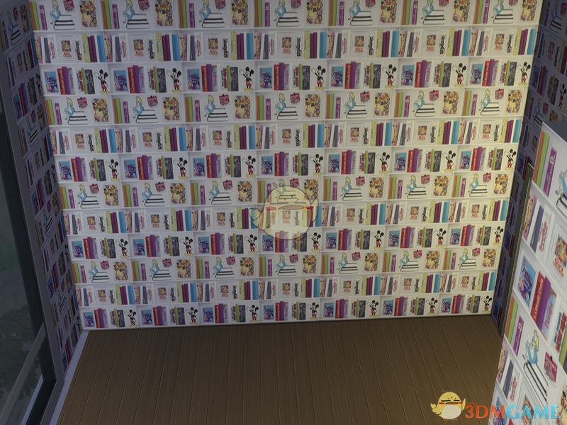 《模拟人生4》迪士尼书柜壁纸MOD
