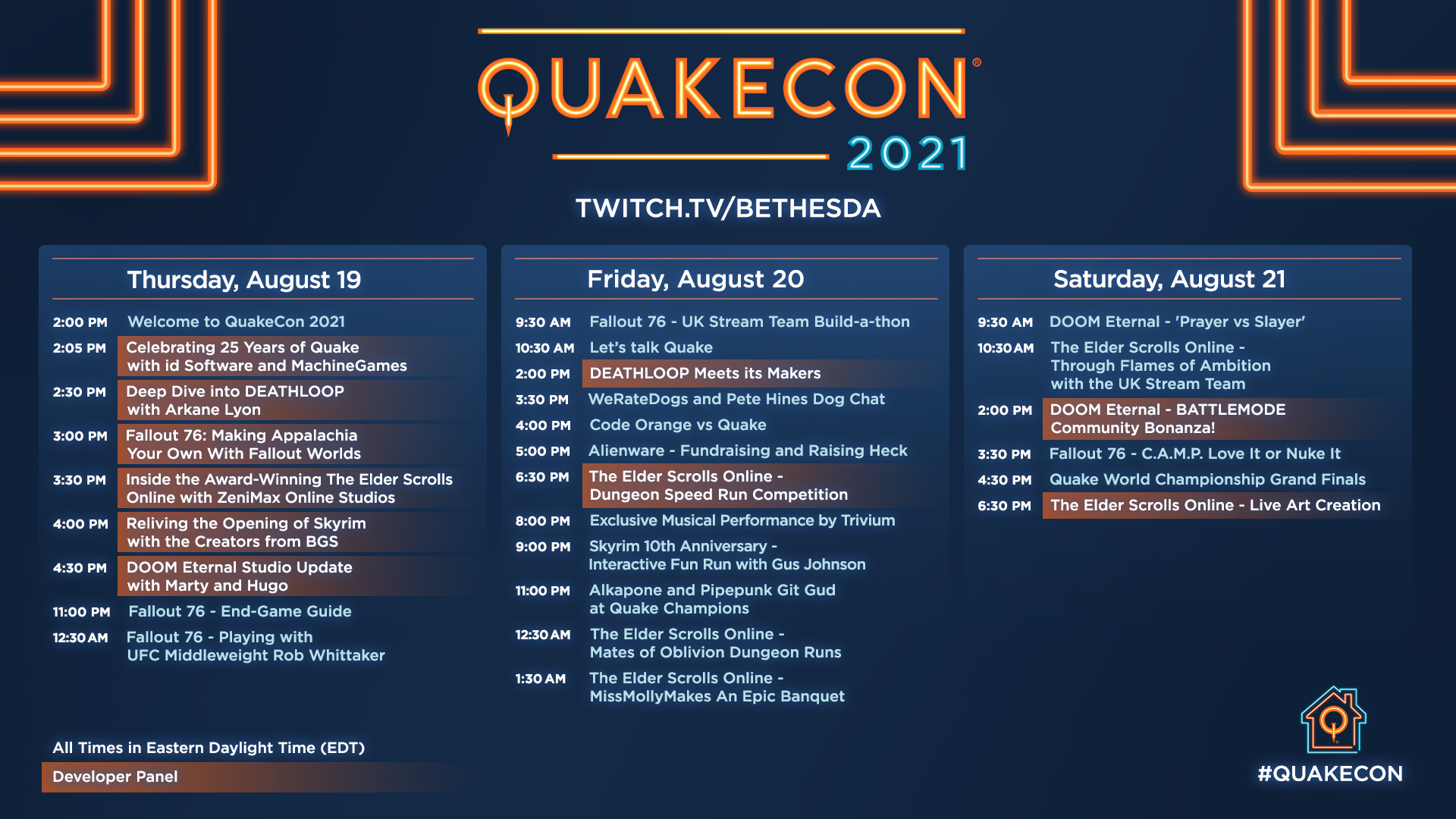 B社年度展会QuakeCon将于8月19日至21日举办