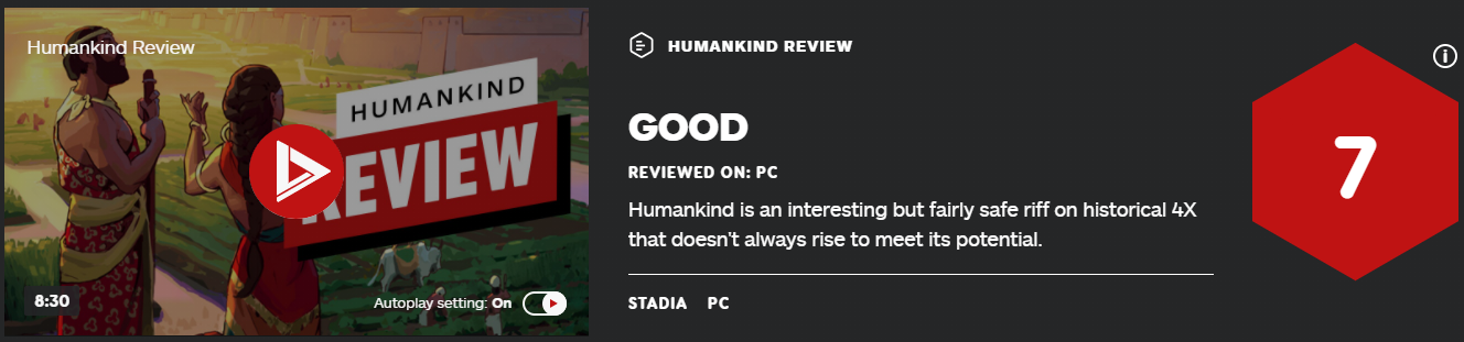 策略游戏《人类》IGN评7分 创意棒AI设计一般