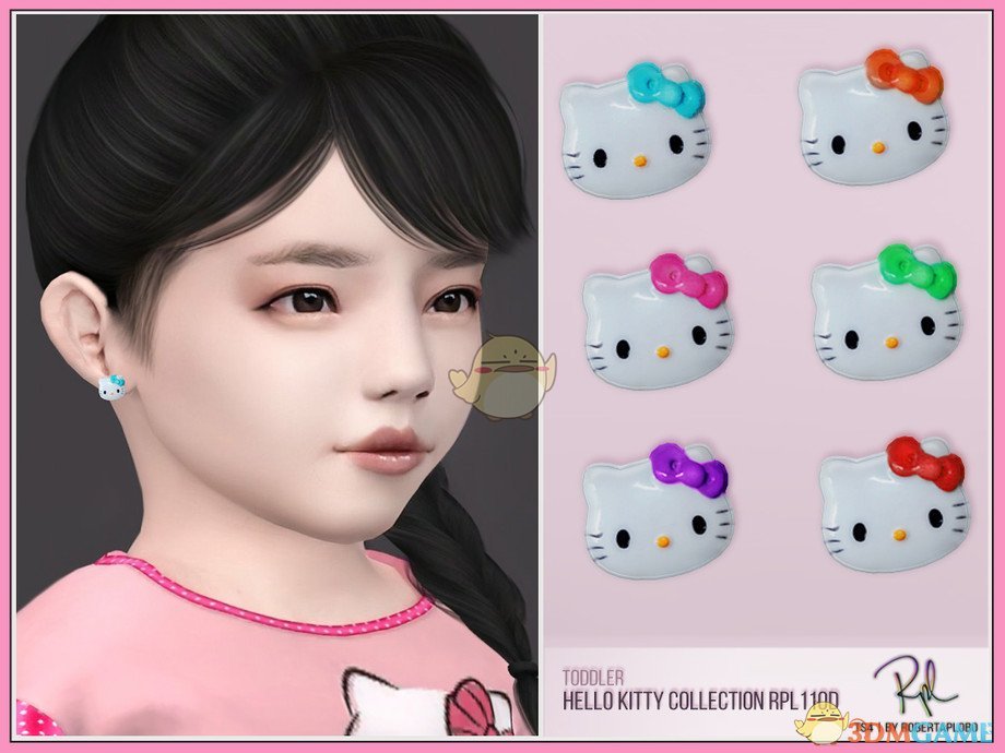 《模拟人生4》Hello Kitty可爱耳环MOD