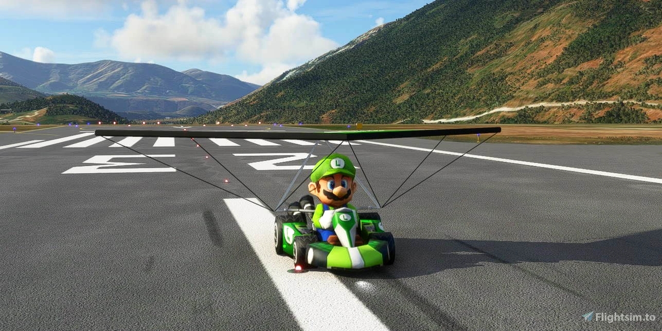主播将《马里奥赛车8》赛道地图加入《微软飞行模拟》