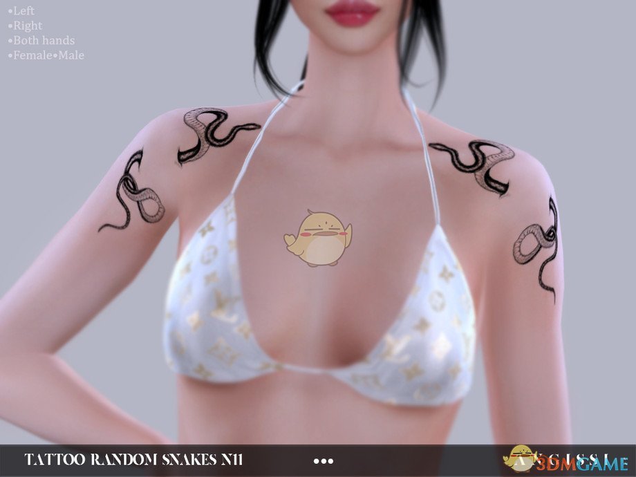 《模拟人生4》蛇形手臂纹身MOD