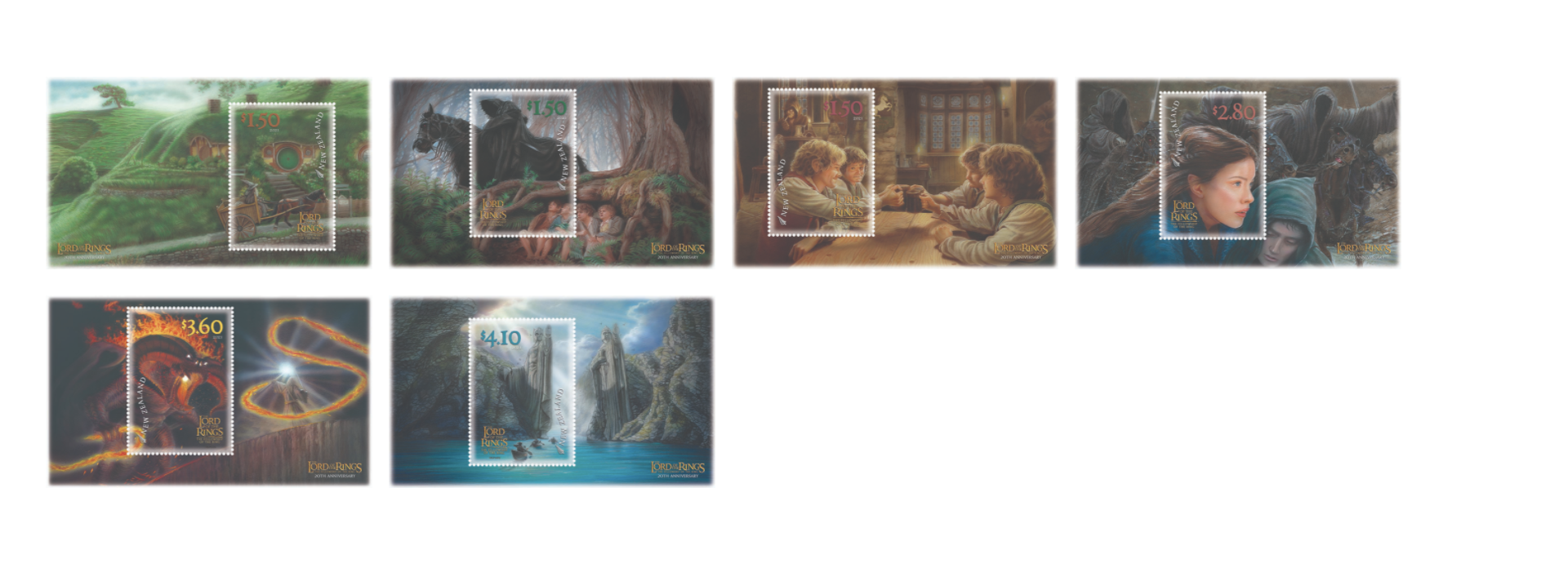 庆祝指环王电影20周年 新西兰邮政推出主题邮票