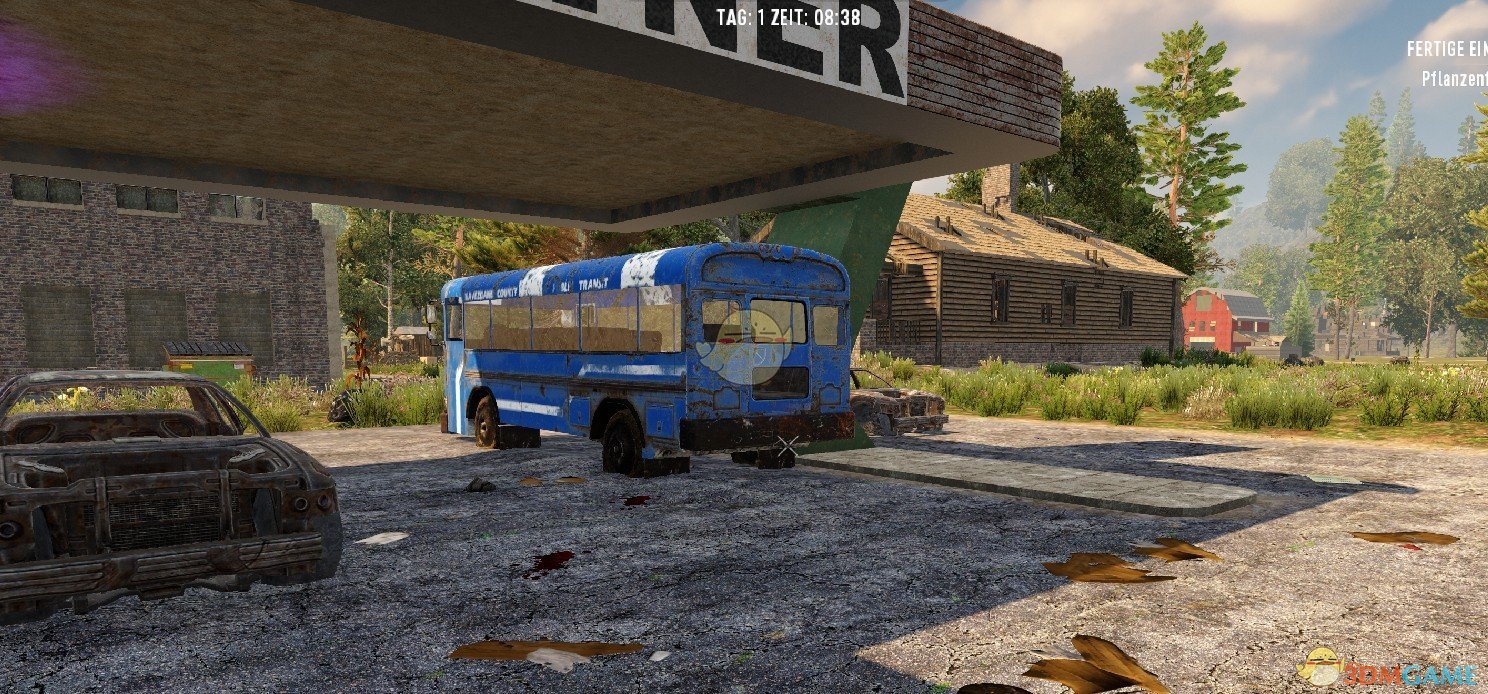 《七日杀》随处可见的废弃卡车和公交车MOD