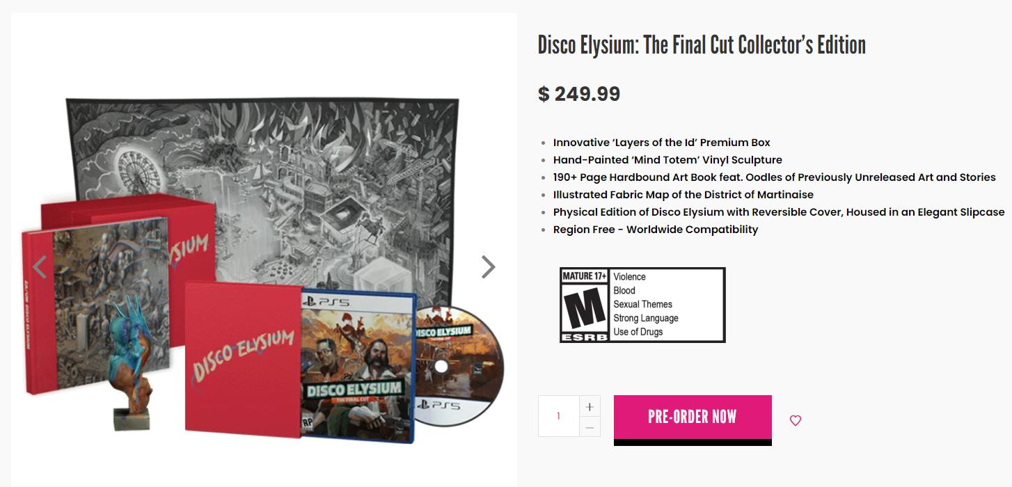 《极乐迪斯科：最终剪辑版》推出实体典藏版 目前售价249.99美元