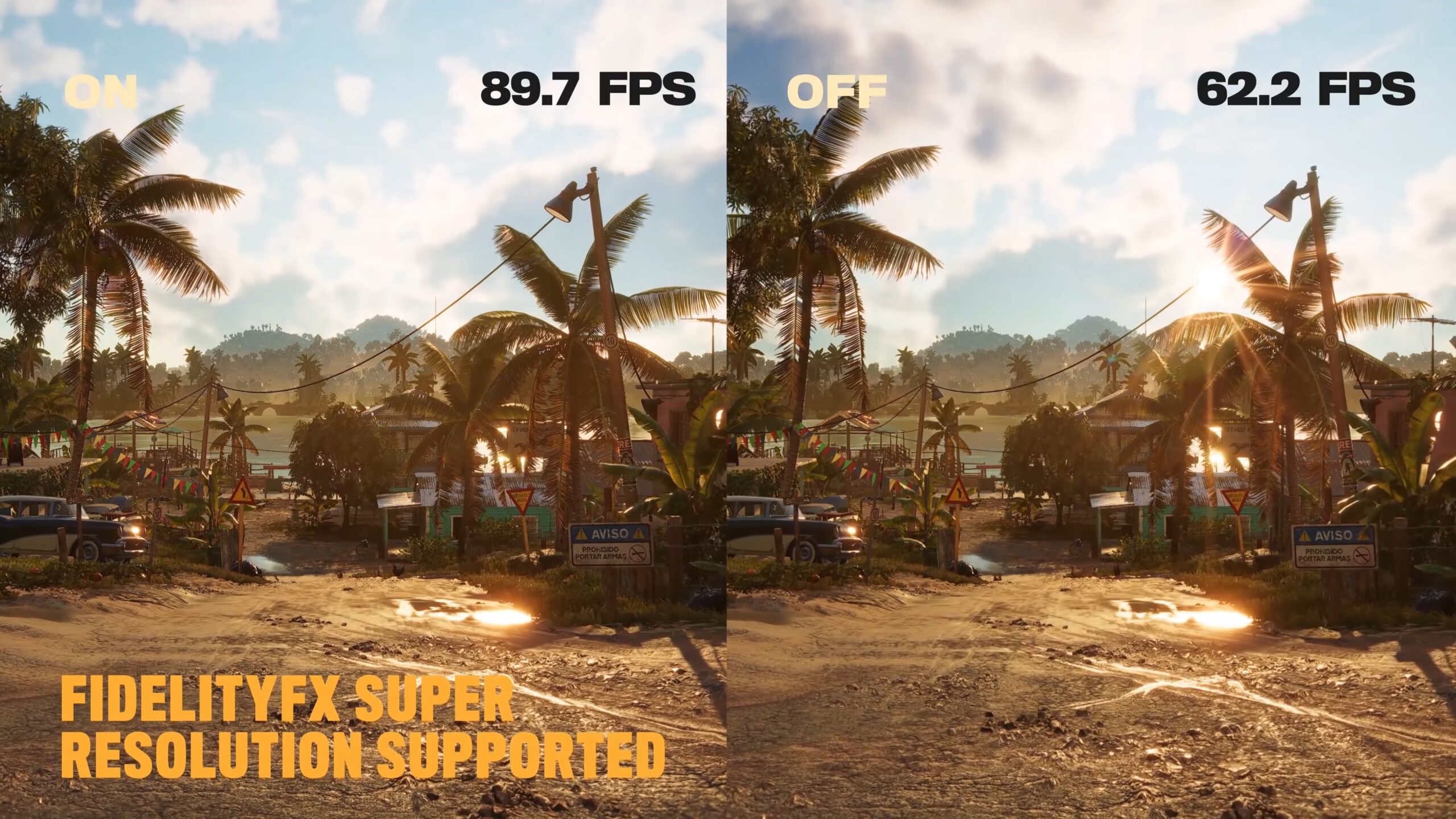 《孤岛惊魂6》AMD FSR技术性能提升了44%