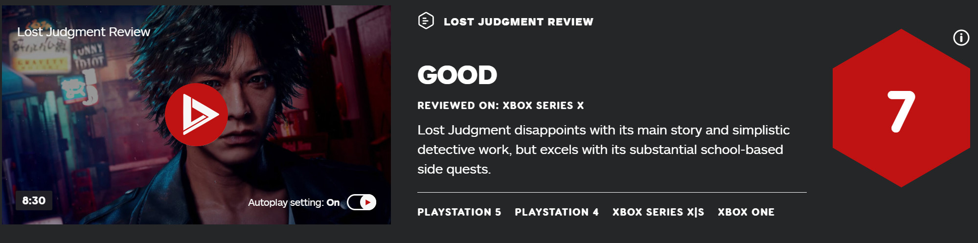 《审判之逝：湮灭的记忆》IGN 7分 主线失望 支线出色插图1