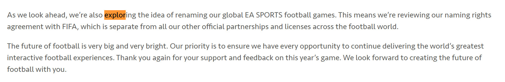 EA表示《FIFA 22》首发打破纪录 可能会改名