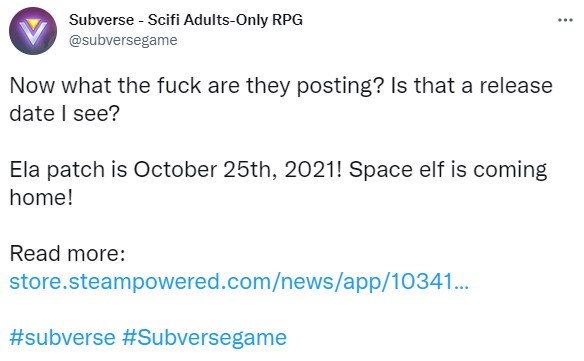 《Subverse》新大型更新10月25日发布 加入新内容