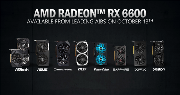AMD RX 6600显卡正式发布：2499元起 坐等对手