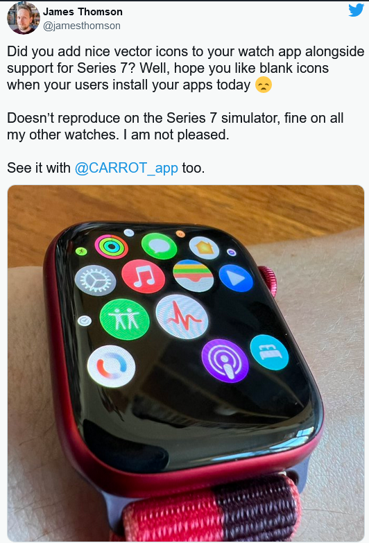 Apple Watch Series 7用户遭遇空白应用图标问题